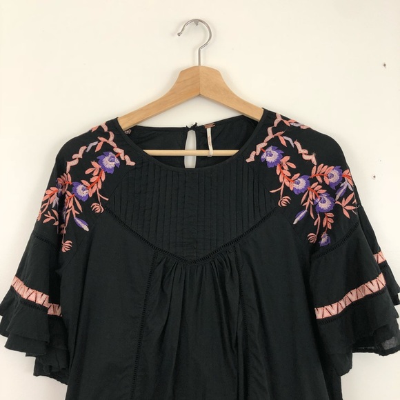 NWOT Free People Pavlo Ruffle Embroidered Dress - Picture 6 of 8